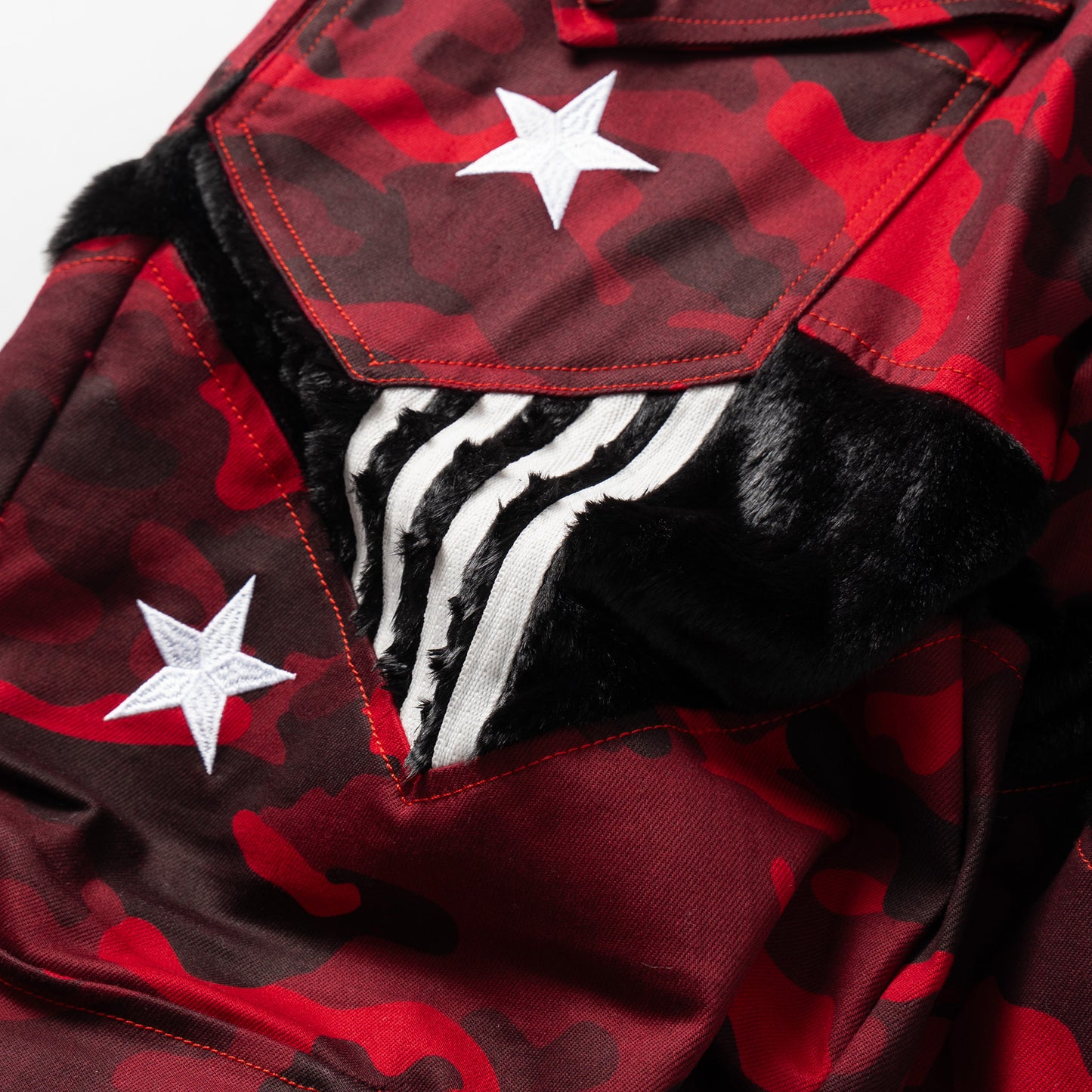 STAR CAMO PANTS - RED