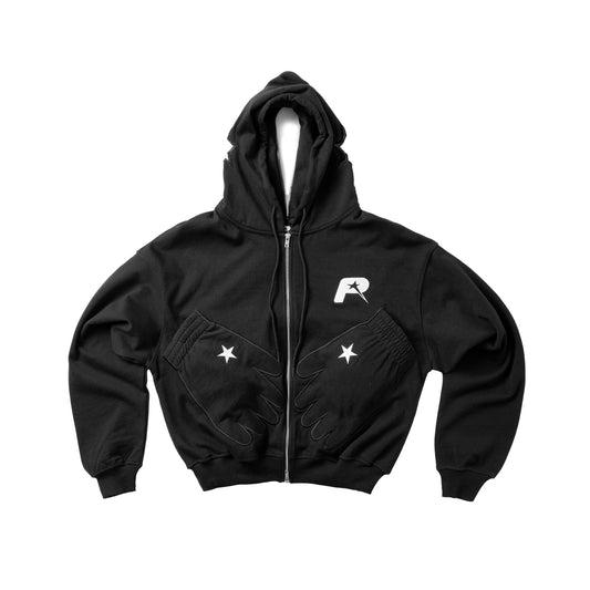 HAND STAR HOODIE - BLACK