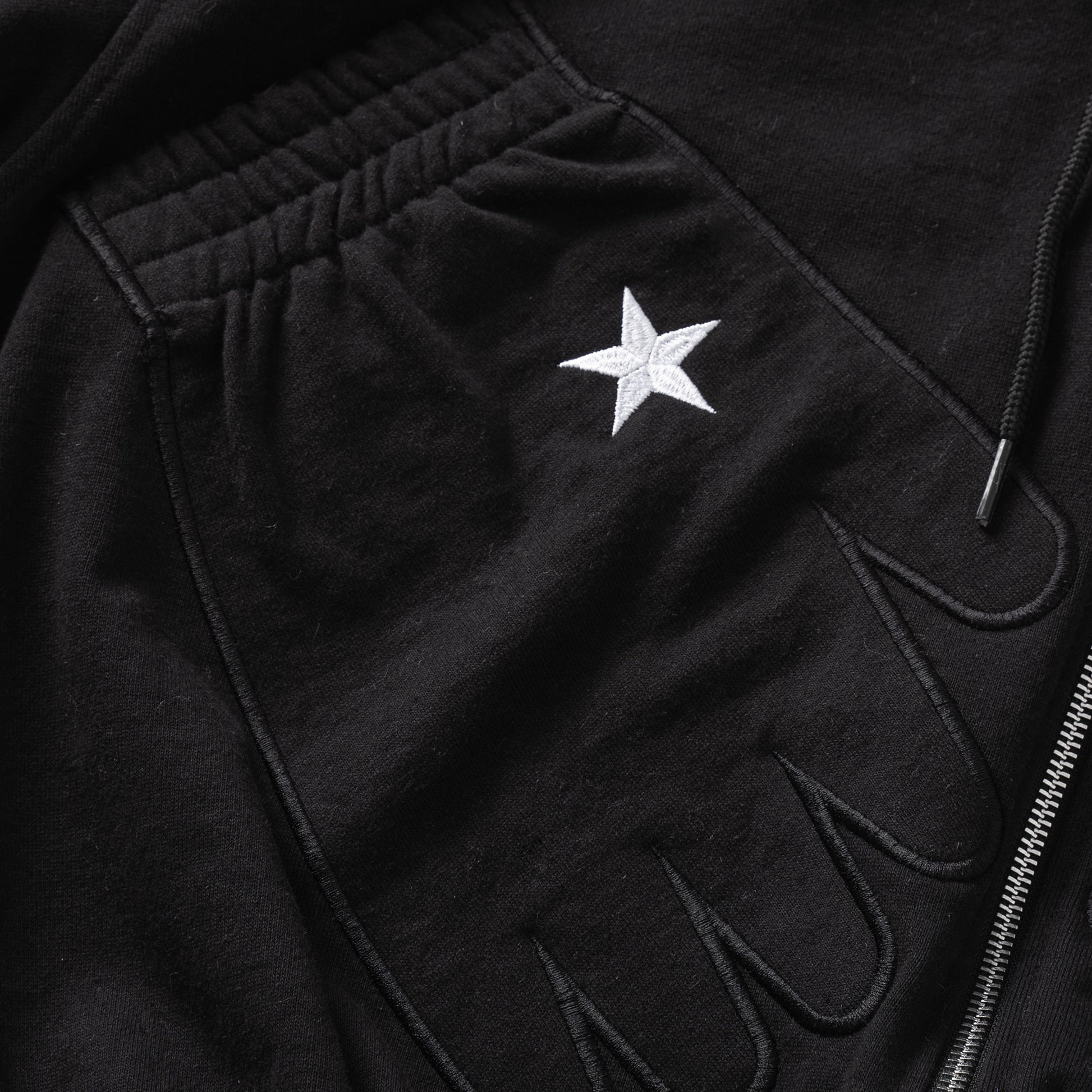 HAND STAR HOODIE - BLACK