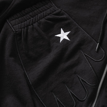 HAND STAR HOODIE - BLACK
