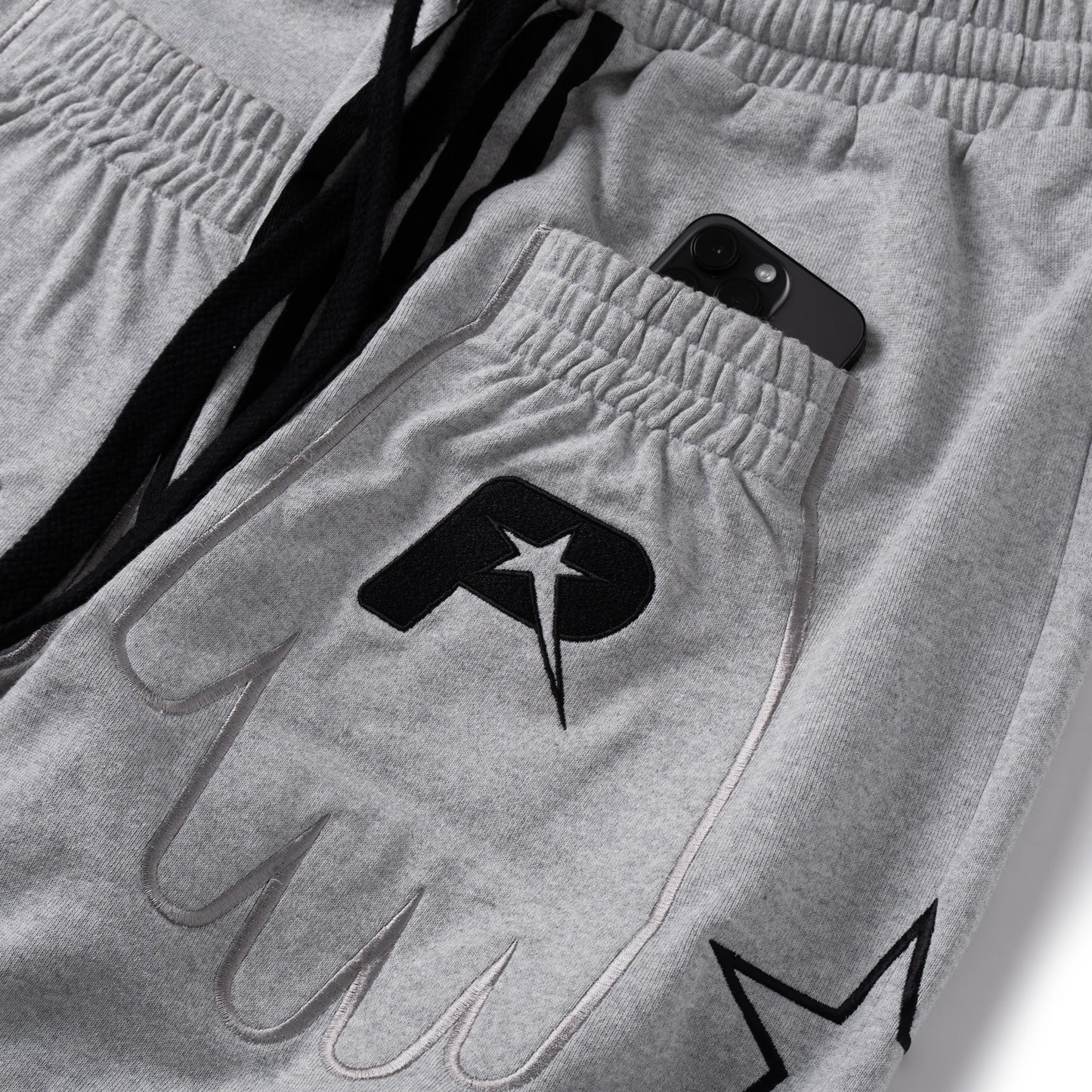 HAND STAR SHORTS - GRAY