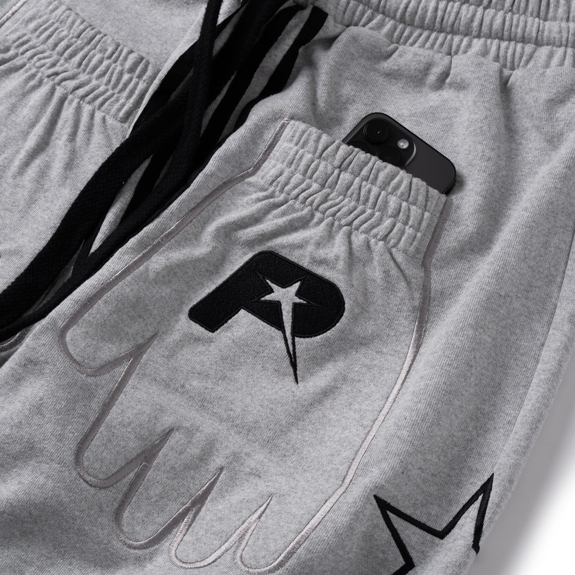 HAND STAR SHORTS - GRAY