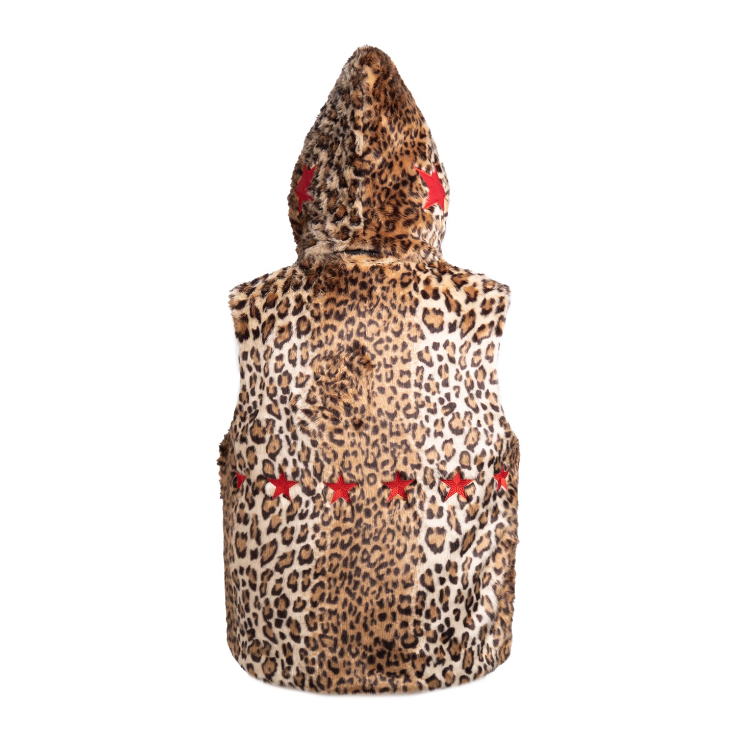 LEOPARD PUFFER JACKET - BROWN