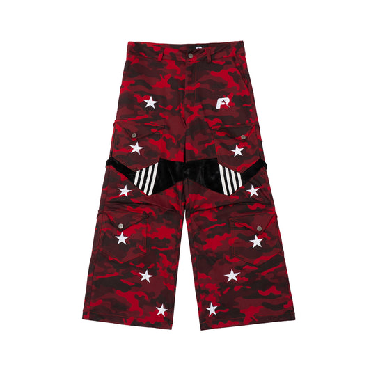 STAR CAMO PANTS - RED